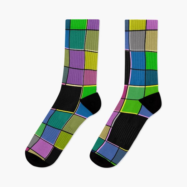 Item preview, Simple, multi-colored, geometric, plaid designed and sold by fuzzyfox.