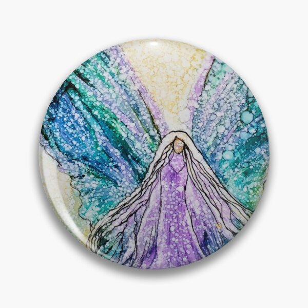 Angel in a Purple Dress Pin