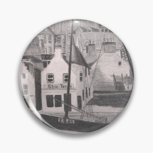 Item preview, Anstruther Harbour Pencil Sketch designed and sold by Jan Palmer.
