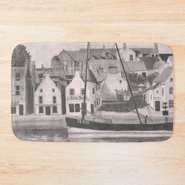 Item preview, Anstruther Harbour Pencil Sketch designed and sold by Jan Palmer.