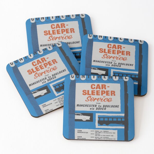 Item preview, Car Sleeper Serivce vintage travel poster designed and sold by stickart-marek.