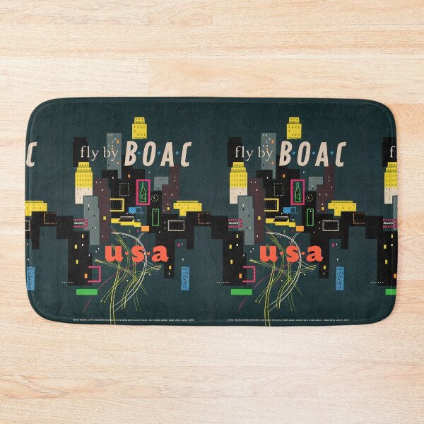 Item preview, BOAC USA vintage travel poster designed and sold by stickart-marek.