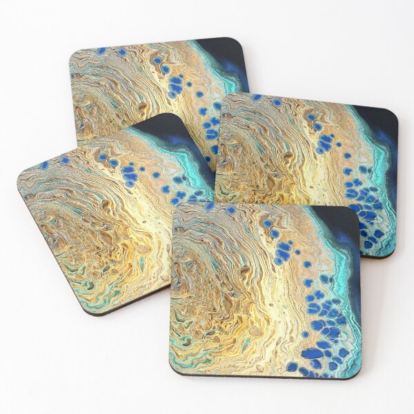 Item preview, Ocean Shimmer Acrylic Pour Painting designed and sold by Ashley Branstetter.