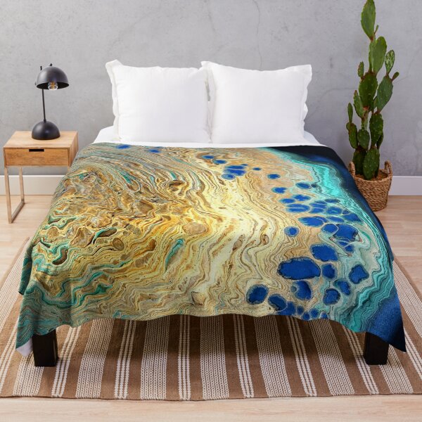 Item preview, Ocean Shimmer Acrylic Pour Painting designed and sold by Ashley Branstetter.