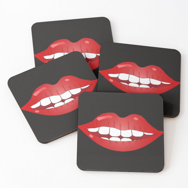 Item preview, Funny Smiling White Cotton Masks , Red designed and sold by Ouais Malak.