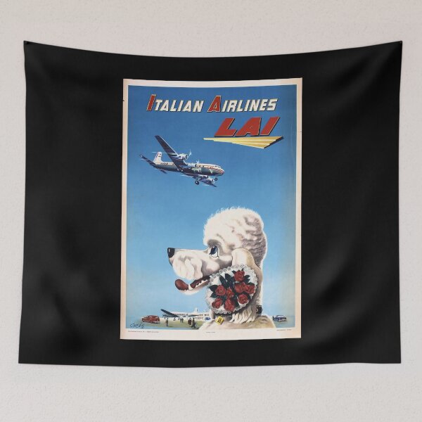 Item preview, Lai Italian Airlines vintage travel poster designed and sold by stickart-marek.