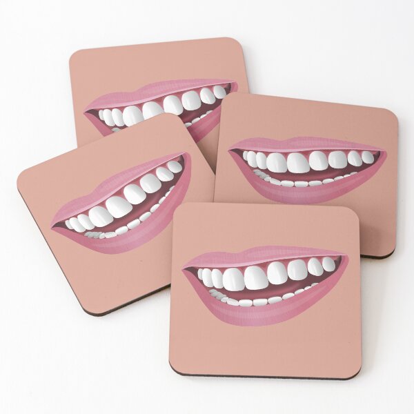 Item preview, Real Funny Smiling White Cotton Masks designed and sold by Ouais Malak.