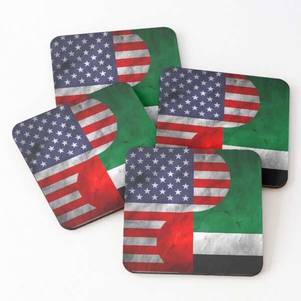 Item preview, USA and United Arab Emirates UAE Dual Flag Yin Yang Combination designed and sold by ockshirts.