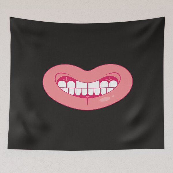 Item preview, Cute Funny Smiling White Cotton Masks , Pink designed and sold by Ouais  Malak.