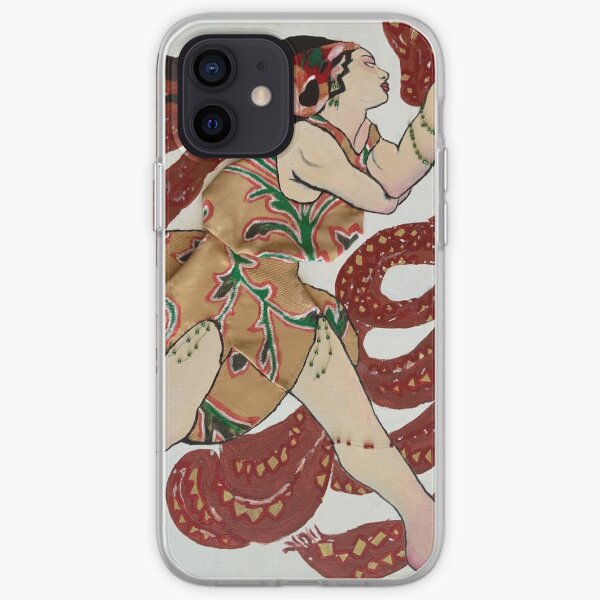 Russian dancer with scarves- 3D fabric and beads iPhone Soft Case