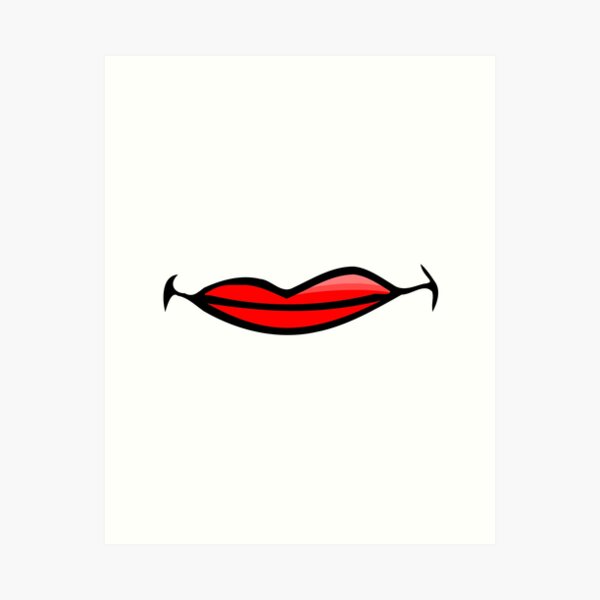 Item preview, Red Lips Funny Smiling White Cotton Masks designed and sold by Ouais Malak.