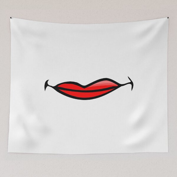 Item preview, Red Lips Funny Smiling White Cotton Masks designed and sold by Ouais  Malak.