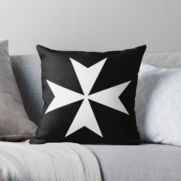 Cross of the Knights Hospitaller Throw Pillow
