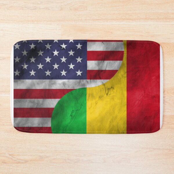 Item preview, USA and Mali Dual Flag Yin Yang Combination designed and sold by ockshirts.