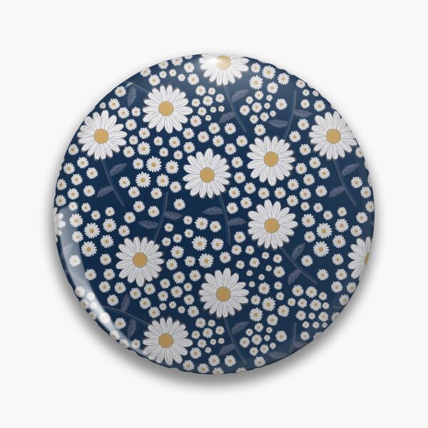 Item preview, Daisy Flower Navy designed and sold by cerisierstudio.