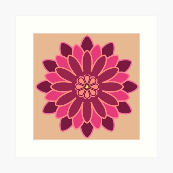 Geometrical Flower Art Print