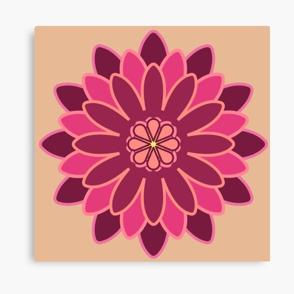 Geometrical Flower Canvas Print