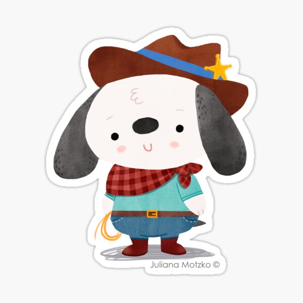 Ted The Dog Sheriff Sticker
