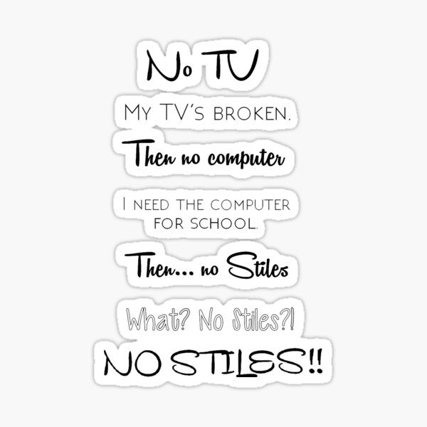 No Stiles Stickers Redbubble