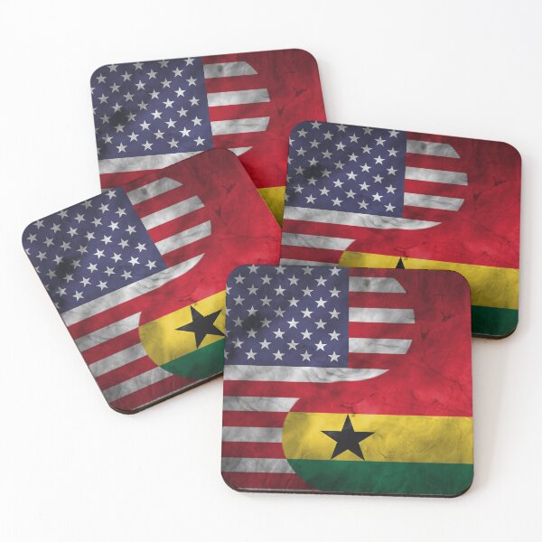 Item preview, USA and Ghana Dual Flag Yin Yang Combination designed and sold by ockshirts.