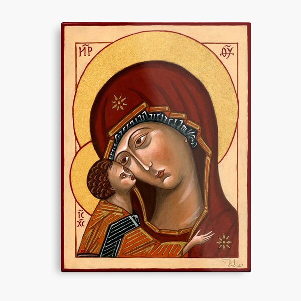 Madre di Dio della Tenerezza - Mother of God of Tenderness Metal Print