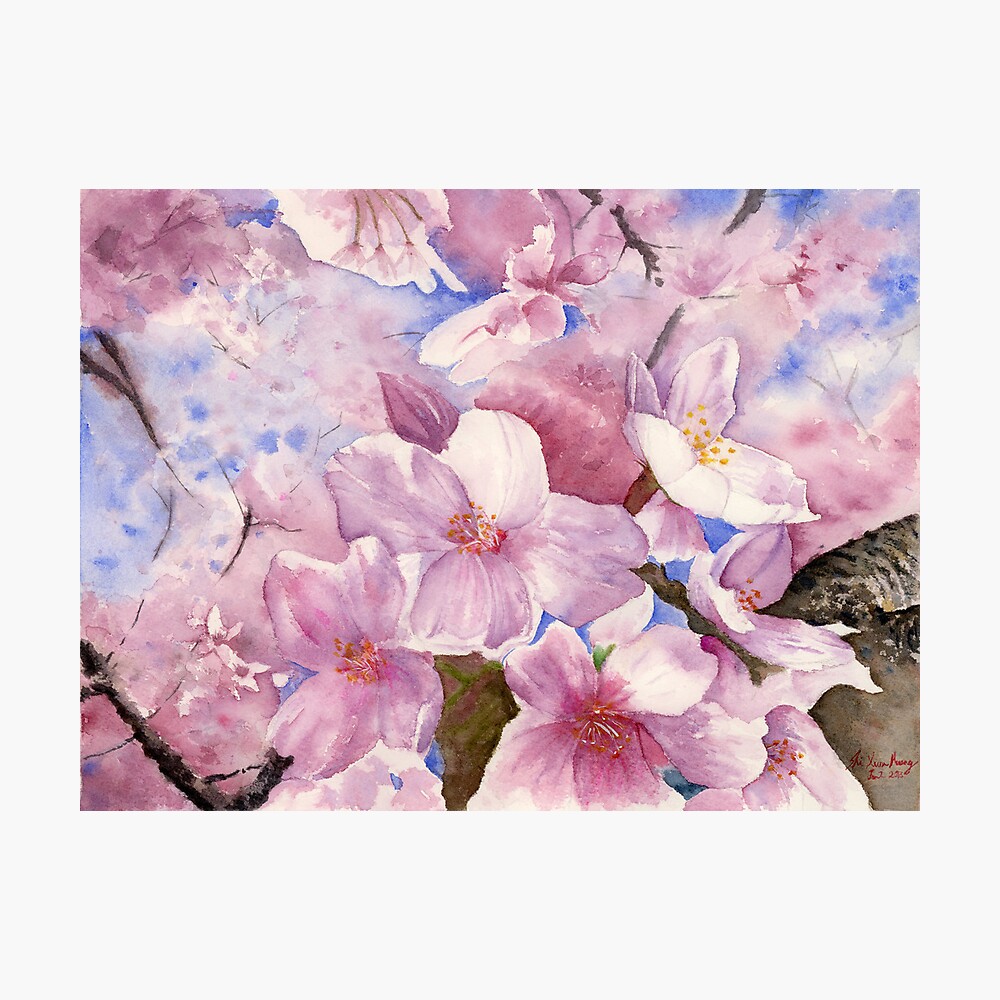 Japanese cherry blossom painting Tote Bag by ebisu358