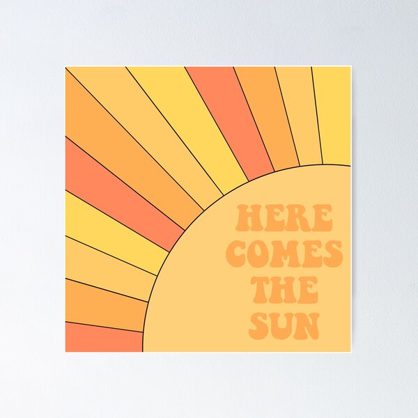 Item preview, HERE COMES THE SUN Beatles Sunshine Square Dimensions designed and sold by krh327.
