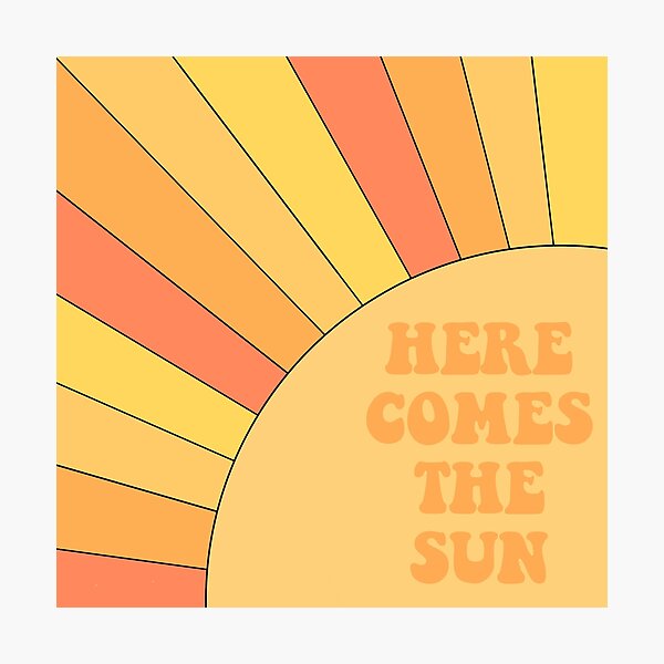 Item preview, HERE COMES THE SUN Beatles Sunshine Square Dimensions designed and sold by krh327.