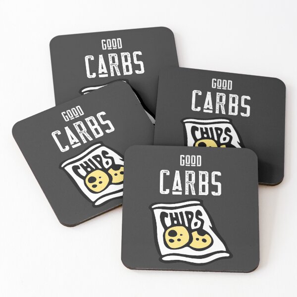 Item preview, Good Carbs. Chips. Funny Food. Dark background. designed and sold by shirtdan.