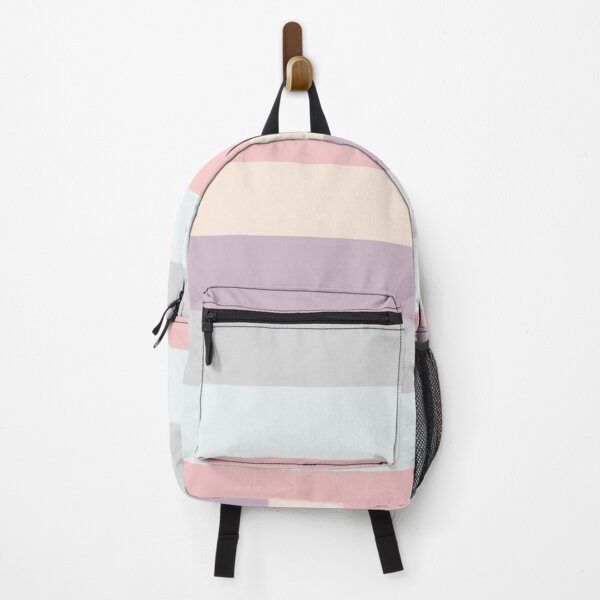 Item preview, preppy Girly Pattern Beige Cream Pink Lilac Ombre Gradient Stripes designed and sold by LEILA ART SPACE.