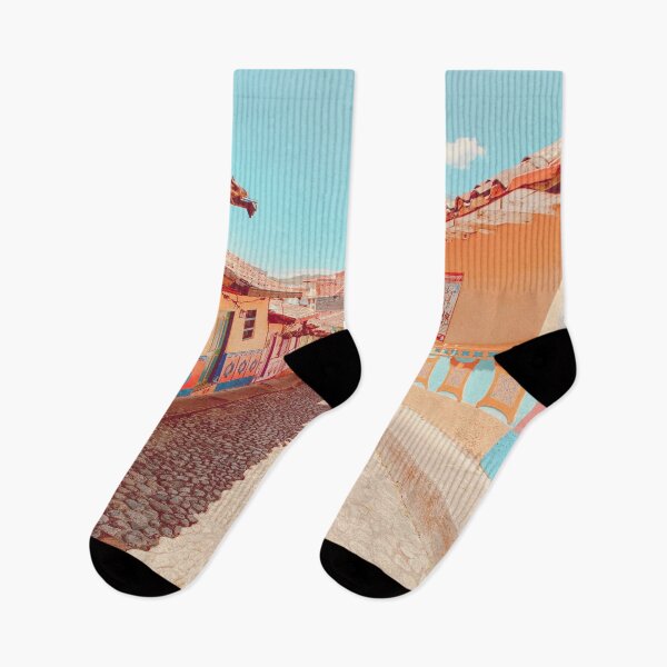 Item preview, Road Between Houses Under Blue Sky designed and sold by Savleub.