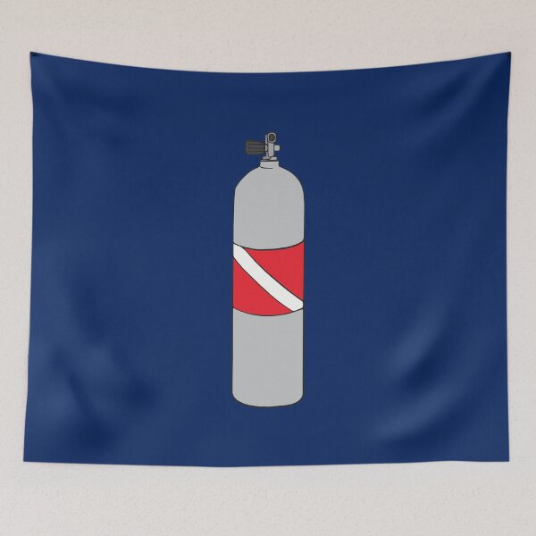 Item preview, SCUBA Diving Tank Divers Down Flag designed and sold by murialbezanson.