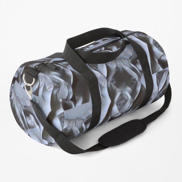 Pit Bull dog - beautiful blue nose pit bull dog - painting that shows off the soft lovable nature of this gentle breed Duffle Bag