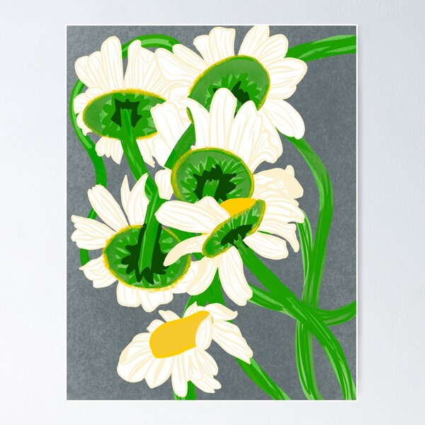 Item preview, Intertwined white Daisies designed and sold by jessieartsdaily.