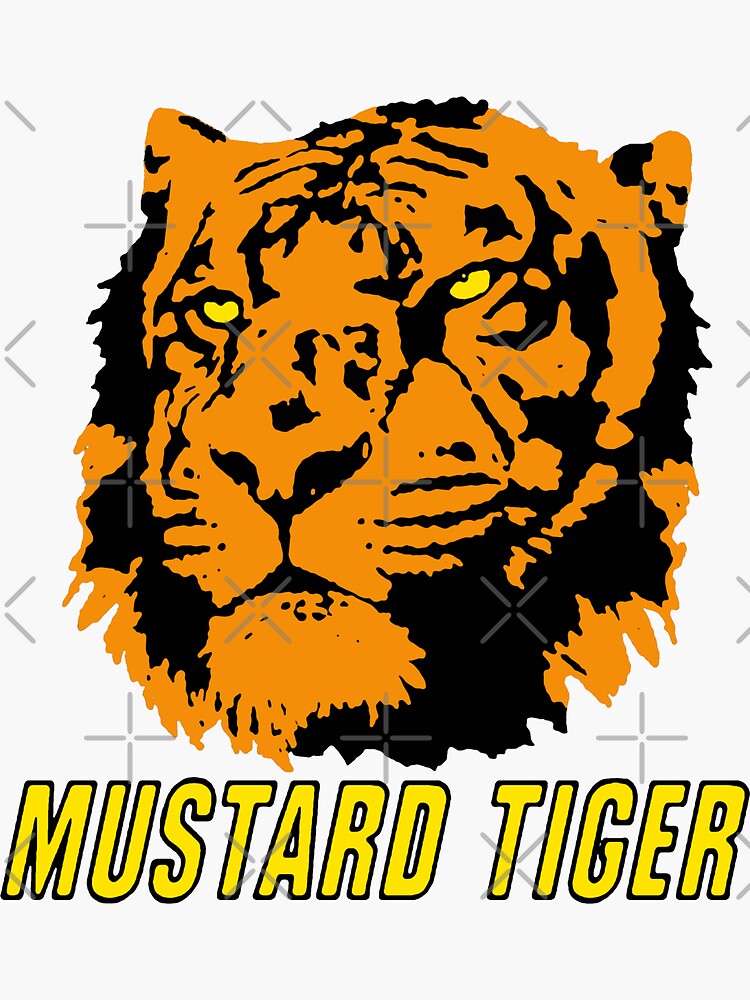 "Mustard Tiger" Sticker for Sale by derP Redbubble