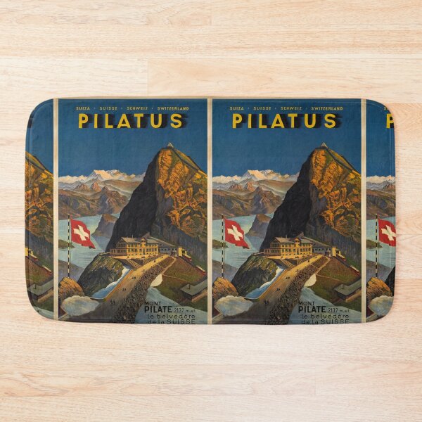 Item preview, Pilatus vintage travel poster designed and sold by stickart-marek.