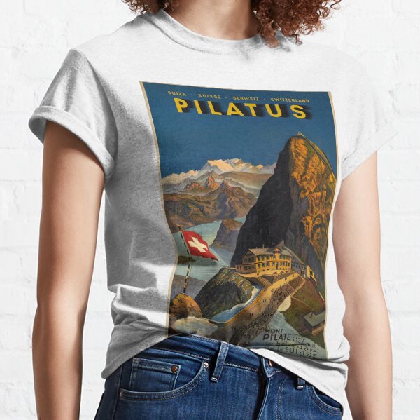 Item preview, Pilatus vintage travel poster designed and sold by stickart-marek.