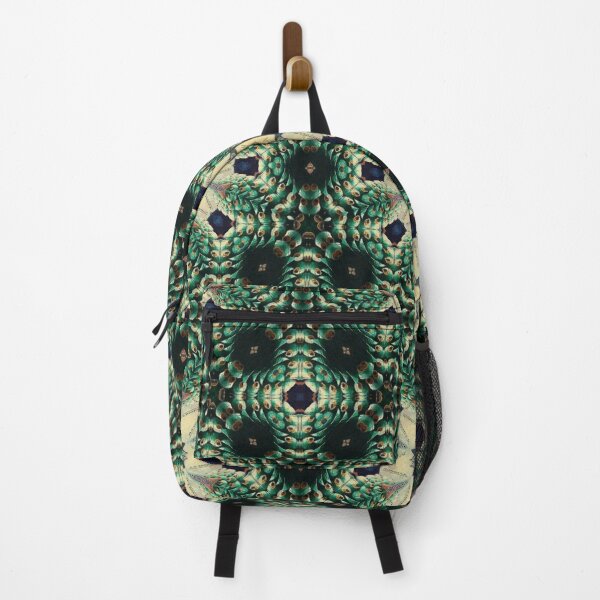 Item preview, Indian Pattern Teal Green Floral Peacock Feather Mandala designed and sold by LEILA ART SPACE.