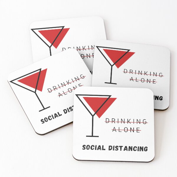 Item preview, Not Drinking Alone Social Distancing designed and sold by LordAudes.