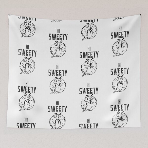 Item preview, Hi Sweety. Angry Donut. Funny doughnut. Light background. designed and sold by shirtdan.