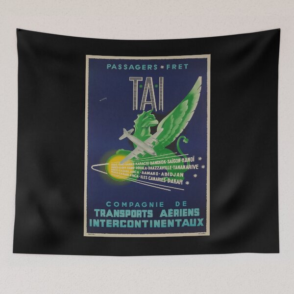 Aperçu de l'œuvre Passagers Fret TAI affiche vintage créée et vendue par stickart-marek.