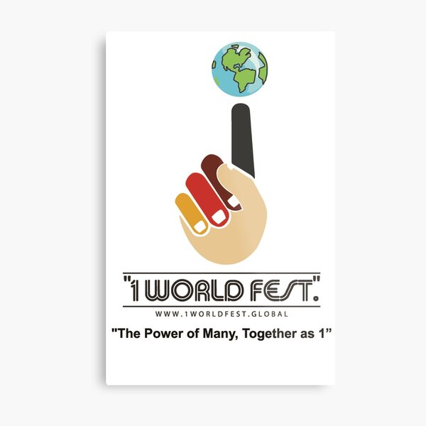 1 World Fest Global Metal Print