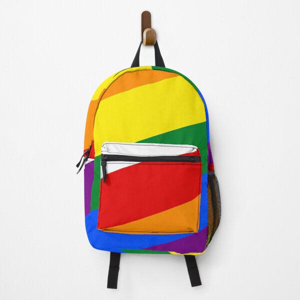 Item preview, Big Bold Diagonal LGBTQIA+ Rainbow Pride Flag - White Backround designed and sold by Dator-Abstracts.