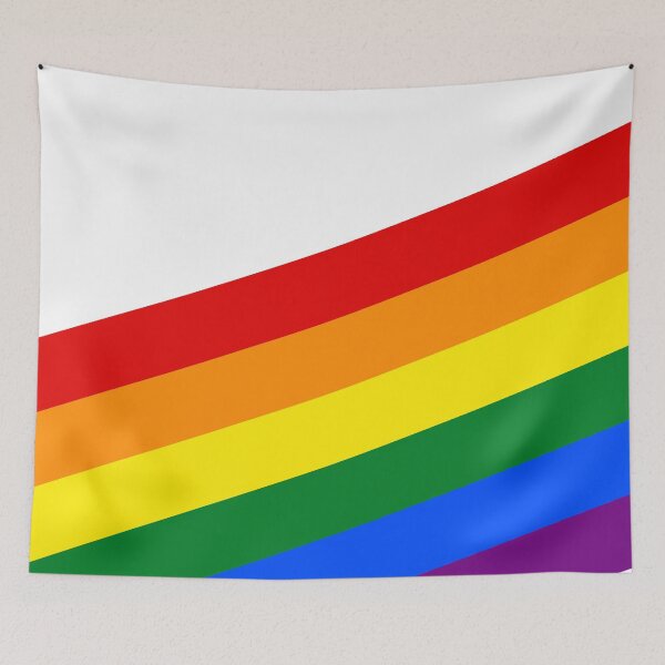 Item preview, Big Bold Diagonal LGBTQIA + Bandera del Orgullo Rainbow - Backround blanco designed and sold by Dator-Abstracts.