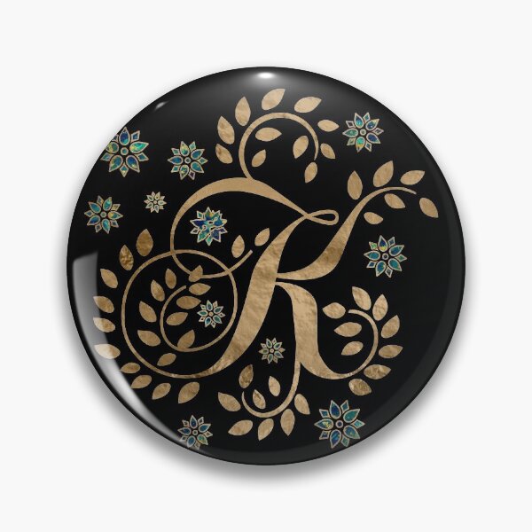 Artikelvorschau, Luxus Golden Kalligraphie Monogramm mit Buchstaben K. entworfen und verkauft von k9printart.