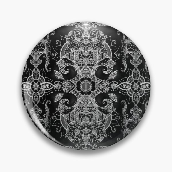 Item preview, Sunflowers - Mehndi Paisley Floral Abstract Art - Black White #1 designed and sold by GrandTartaria.