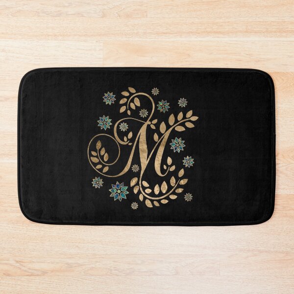 Item preview, Luxury Golden Calligraphy Monogram with letter M designed and sold by k9printart.