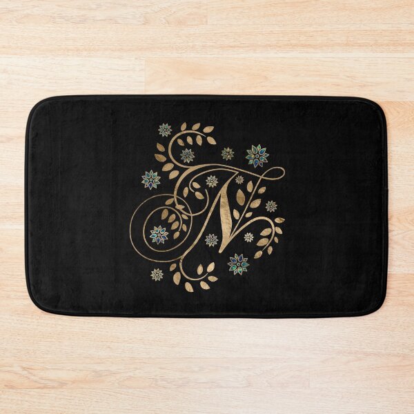 Item preview, Luxury Golden Calligraphy Monogram with letter N designed and sold by k9printart.