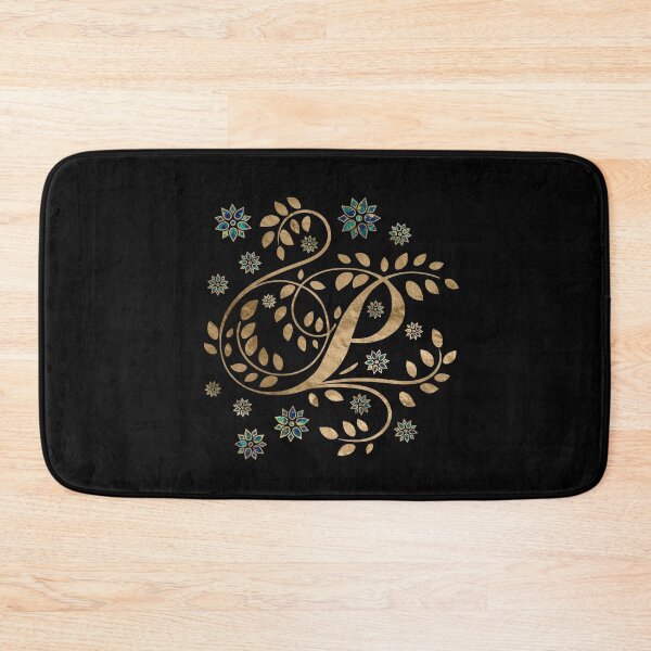 Item preview, Luxury Golden Calligraphy Monogram with letter P designed and sold by k9printart.