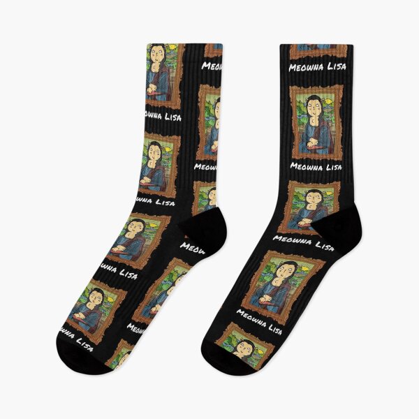 Item preview, Meowna Lisa. Mona Lisa Pun. Dark background. designed and sold by shirtdan.